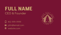 Gold Christmas Tree House Business Card Preview