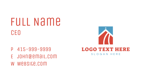 Minimal American Flag  Business Card Design Image Preview