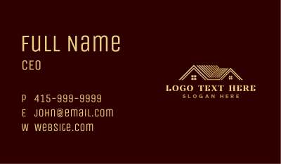 Luxury Roof Property Business Card Image Preview