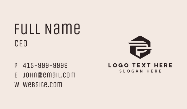 Express Freight Shipping Letter P Business Card Design Image Preview