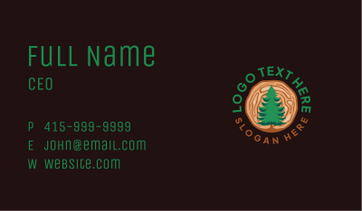 Lumberjack Woodwork Tree Business Card Image Preview