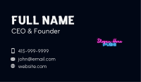 Neon Streamer Wordmark Business Card Image Preview