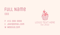 Cherry Pastry Cupcake Business Card Image Preview