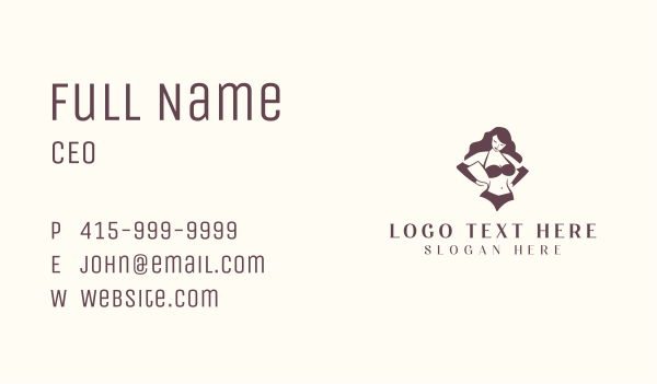 Fashion Bikini Boutique Business Card Design Image Preview