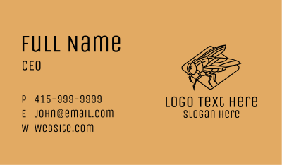 Fly Insect Line Art  Business Card Image Preview