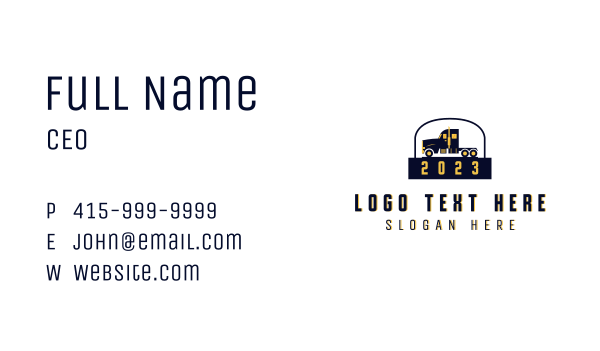 Truckload Trucker Cargo Business Card Design Image Preview