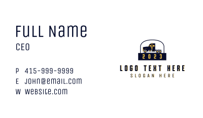 Truckload Trucker Cargo Business Card Image Preview