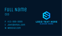 Techno Hexagon Letter S Business Card Image Preview