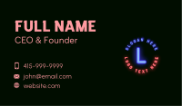Nightclub Bar Lettermark Business Card Image Preview