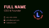 Nightclub Bar Lettermark Business Card Design