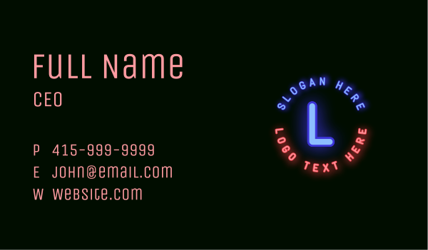 Nightclub Bar Lettermark Business Card Design Image Preview