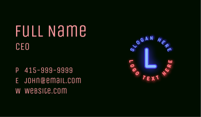 Nightclub Bar Lettermark Business Card Image Preview