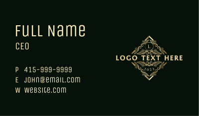 Luxury Ornamental Boutique Business Card Image Preview