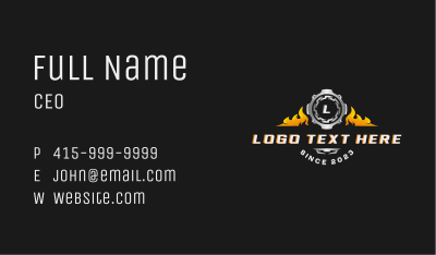 Industrial Gear Mechanic Business Card Image Preview