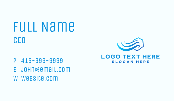 HVAC Cooling Wind Business Card Design Image Preview
