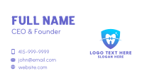 Orthodontist Dental Clinic Shield Business Card Design