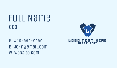Gaming Shield Letter Business Card Image Preview