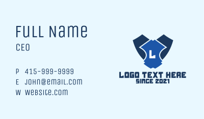 Gaming Shield Letter Business Card