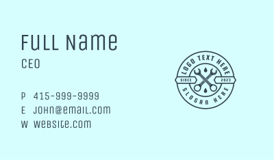 Plumber Wrench Handyman Business Card Image Preview