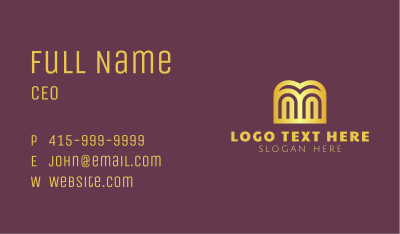 Golden Gate Letter M Business Card Image Preview