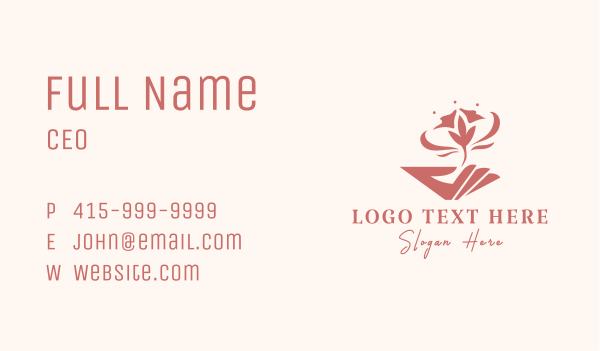 Flower Hand Spa Business Card Design Image Preview