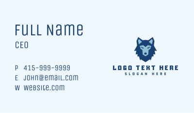 Wild Hunting Wolf Business Card Image Preview