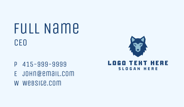 Wild Hunting Wolf Business Card Design Image Preview