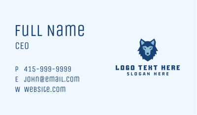 Wild Hunting Wolf Business Card Image Preview