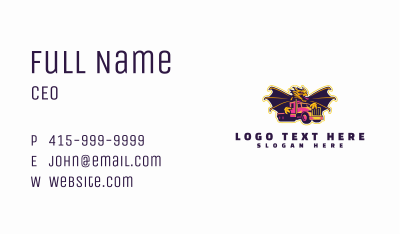Dragon Freight Truck Logistics Business Card Image Preview