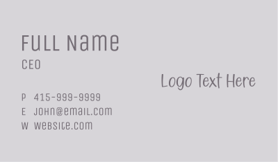 Simple Handwritten Business Business Card Image Preview