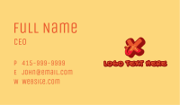 Subway Graffiti Letter X Business Card Image Preview