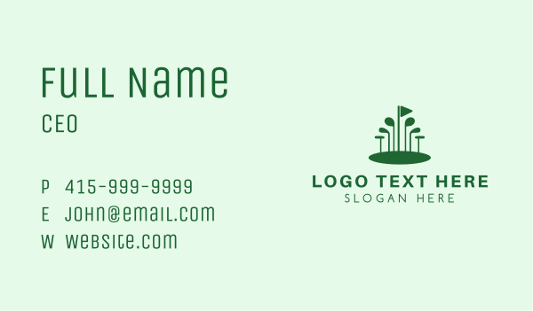 Green Golf Course Business Card Design Image Preview