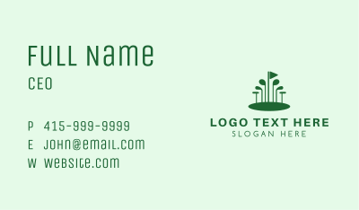 Green Golf Course Business Card Image Preview
