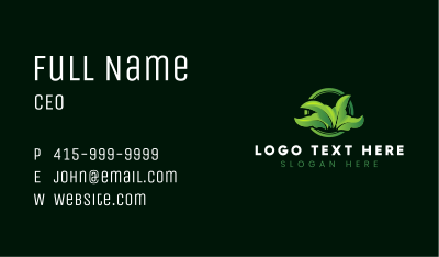  Leaf Lawn Landscaping Business Card Image Preview