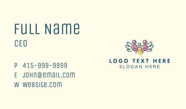 Family Angel Charity Business Card Design Image Preview