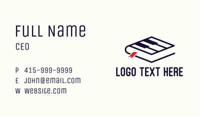 Music Piano Book Business Card Image Preview
