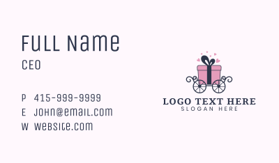 Gift Box Carriage Business Card