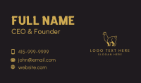 Wild Gold Alpaca Business Card Design