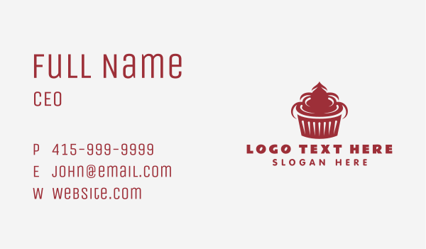 Cupcake Pastry Snack Business Card Design Image Preview