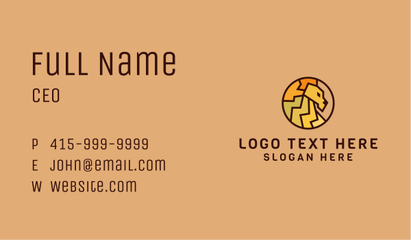 Lion Gaming Icon Business Card Design Image Preview