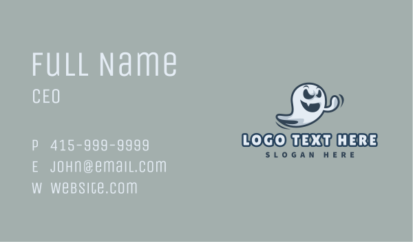 Spooky Soul Ghost Business Card Design Image Preview