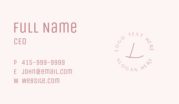 Elegant Handwritten Letter Business Card Design Image Preview