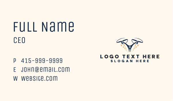 Drone Camera Photography Business Card Design Image Preview