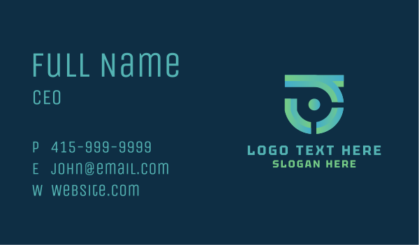 Digital Tech Letter J Business Card Design Image Preview