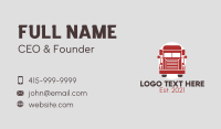 Red Trucking Company  Business Card Design