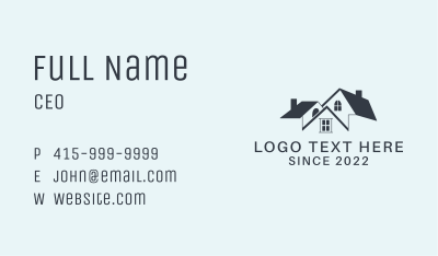House Roof Builder Business Card