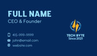 Electric Bolt Triangle Business Card Design