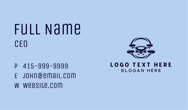 Surveillance Aerial Drone Business Card Design Image Preview