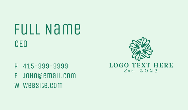 Spiral Herbal Spa  Business Card Design Image Preview