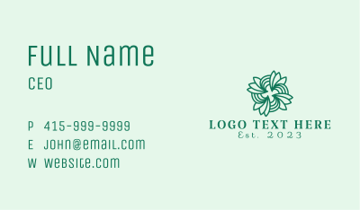 Spiral Herbal Spa  Business Card Image Preview